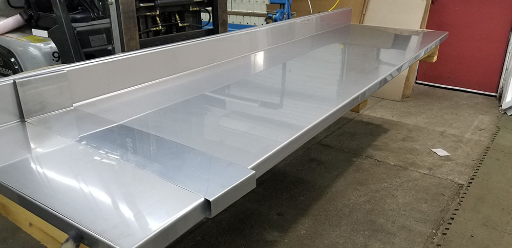 Beautiful stainless steel counter top