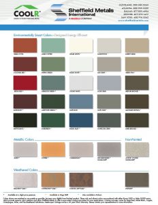 Coated Metal Color Charts - Specialty Construction, Inc.