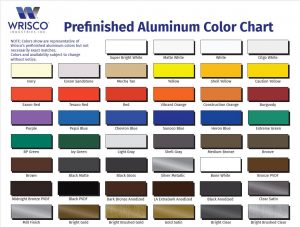 Coated Metal Color Charts - Specialty Construction, Inc.