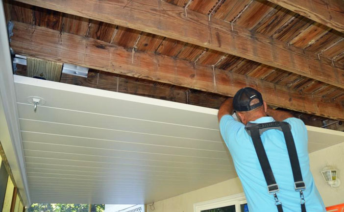 Deck Ceiling Drainage System Installation