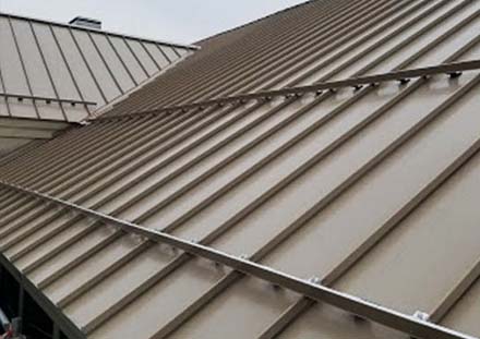 standing seam metal roof job